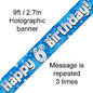 9ft Blue Holographic 6th Birthday Banner | Merthyr Tydfil | Why Not Shop Online