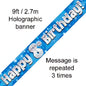 9ft Blue Holographic 8th Birthday Banner | Merthyr Tydfil | Why Not Shop Online