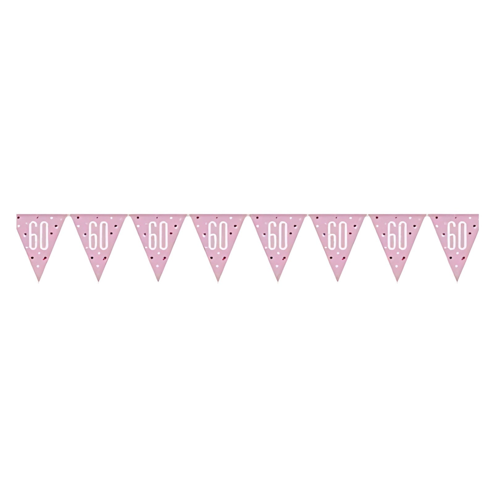 9ft Glitz Pink 60th Flag Banner Bunting | Merthyr Tydfil | Why Not Shop Online