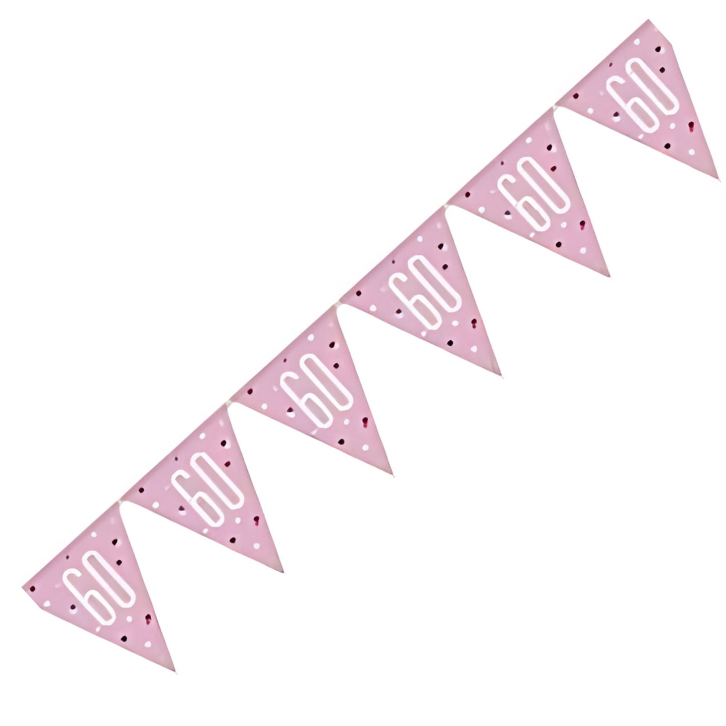 9ft Glitz Pink 60th Flag Banner Bunting | Merthyr Tydfil | Why Not Shop Online