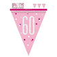 9ft Glitz Pink 60th Flag Banner Bunting | Why Not Shop