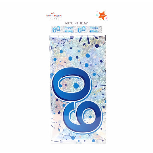 9ft Male Blue 60th Birthday Banner | Why Not Shop