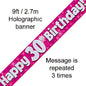 9ft Pink Holographic 30th Birthday Banner | Merthyr Tydfil | Why Not Shop Online