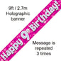 9ft Pink Holographic 9th Birthday Banner | Merthyr Tydfil | Why Not Shop Online