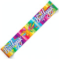 9ft Bon Voyage Metallic Banner with pennant bunting style and metallic finish