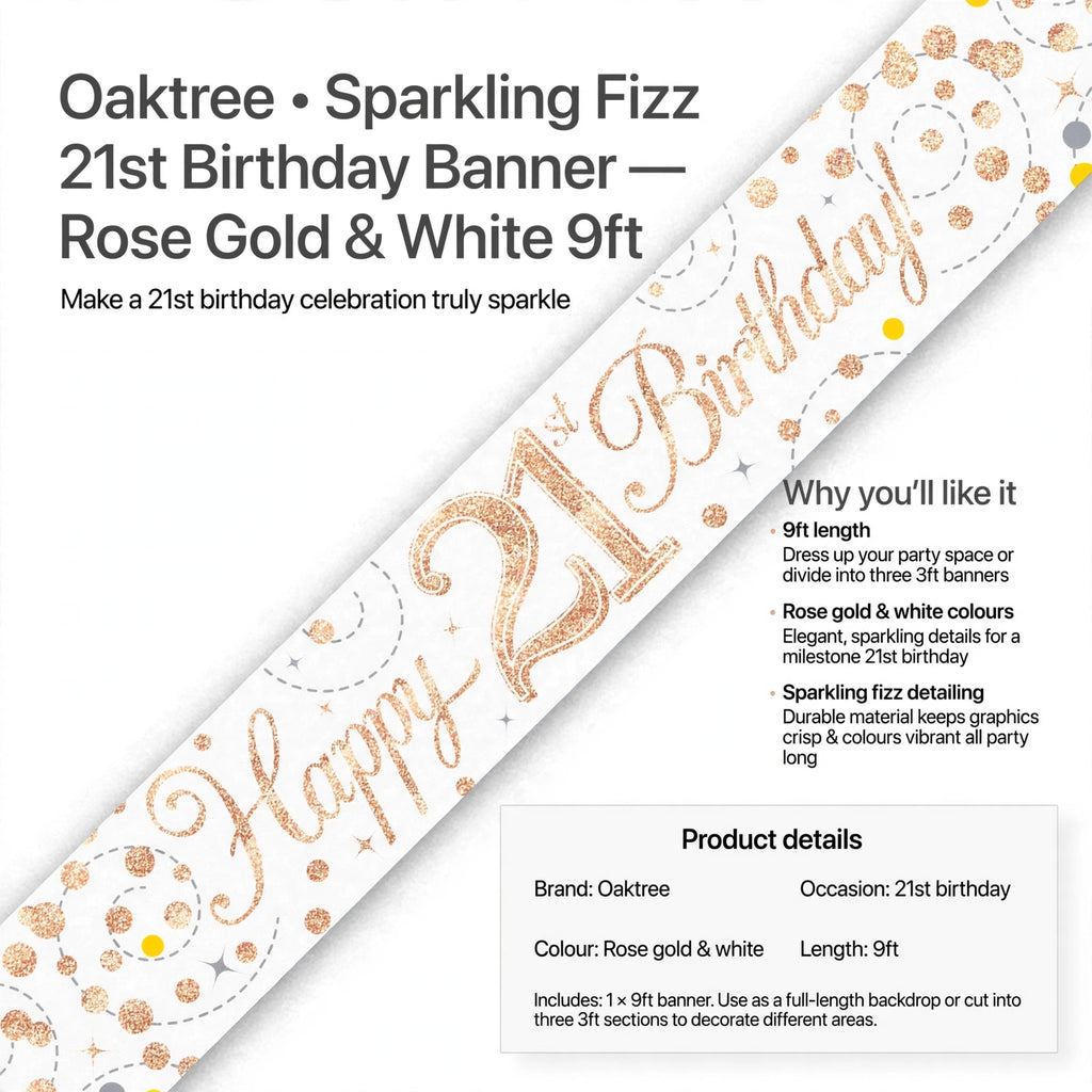 Banner can be used as a full-length 9ft backdrop or divided into three 3ft sections for flexible display