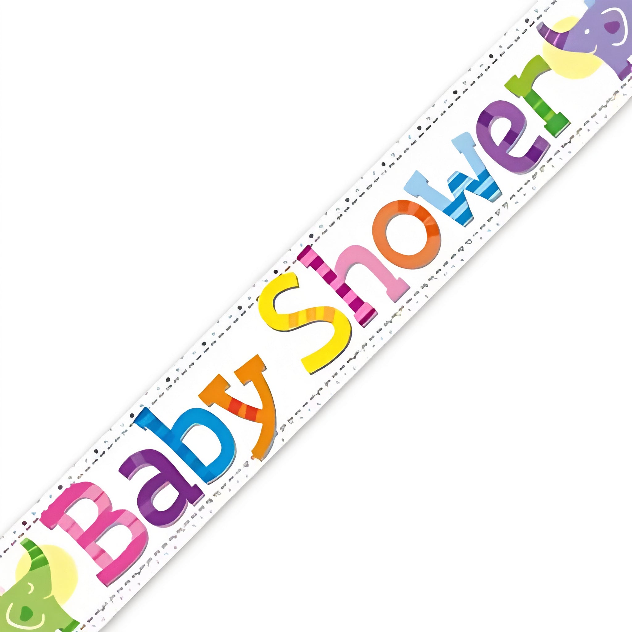 Multi-Colour Baby Shower Elephants Banner 9ft