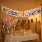 Multi-Colour Baby Shower Elephants Banner 9ft