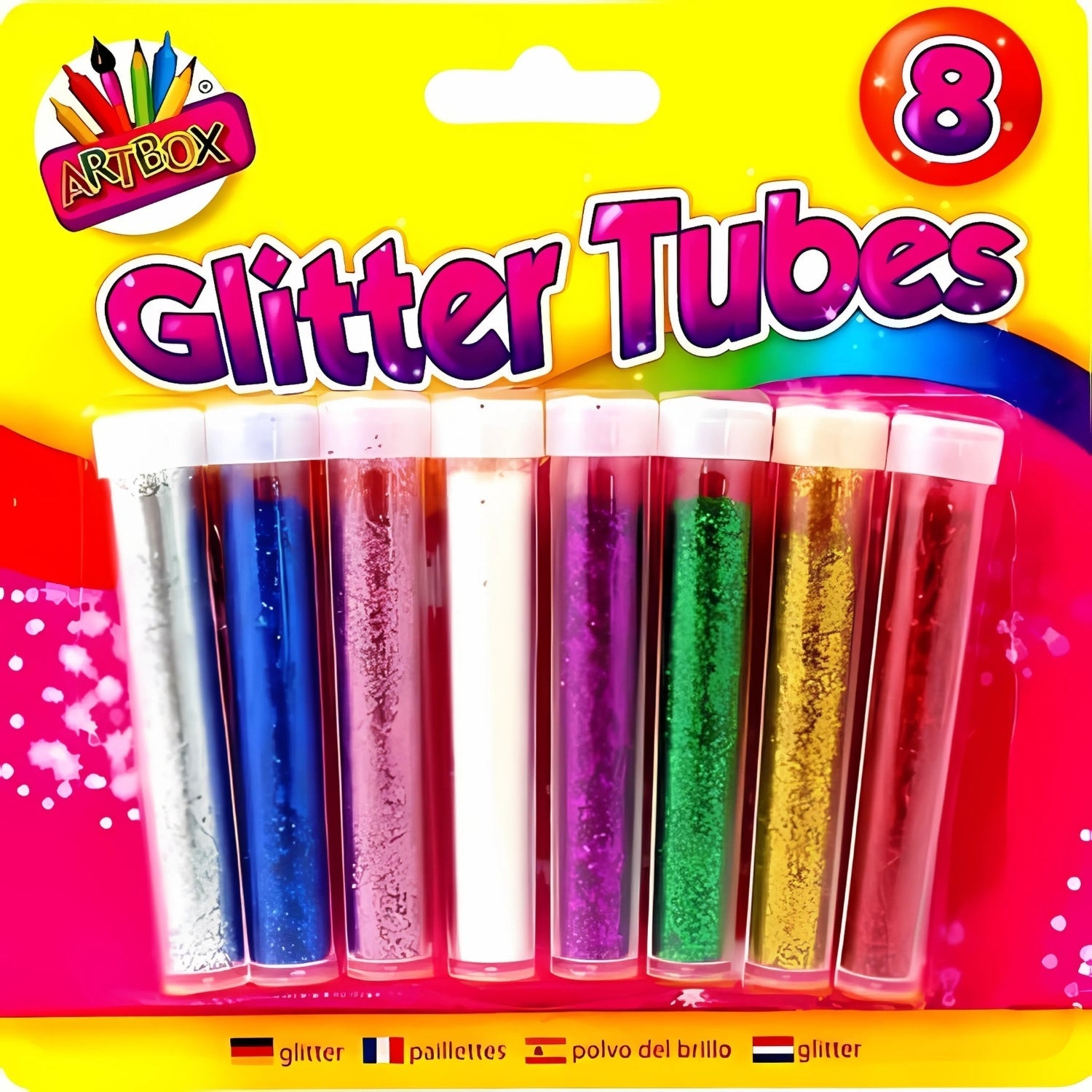ARTBOX - Glitter Tubes - 8 Pack Assorted Colours | Why Not Shop