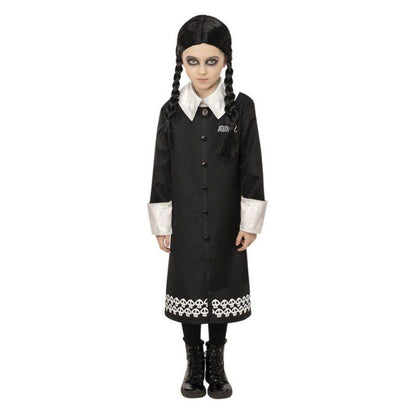 Addams Family Girls Wednesday Fancy Dress Costume Small Age 4-6 Years | Merthyr Tydfil | Why Not Shop Online