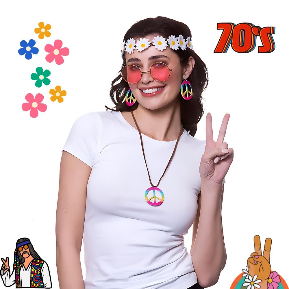 Adult Womens Hippie Fancy Dress Kit | Merthyr Tydfil | Why Not Shop Online