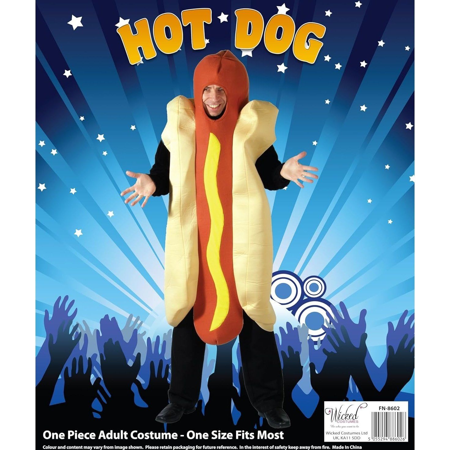 Adults Hot Dog Fancy Dress Costume One Size Fits Most | Why Not Shop