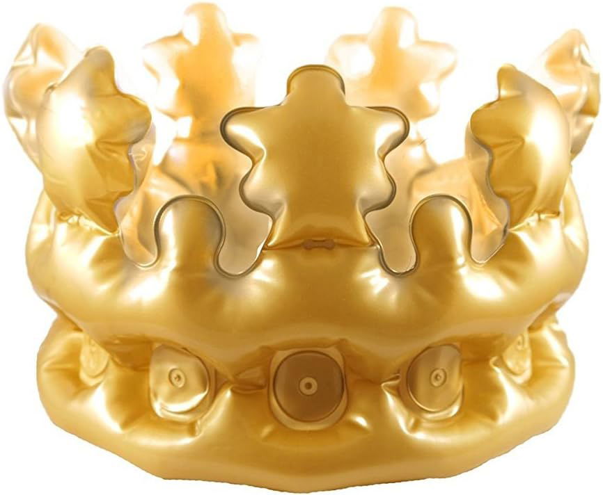 Adults Inflatable Gold Crown 33.5cm | Merthyr Tydfil | Why Not Shop Online