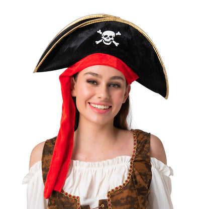 Adults Pirate Hat Black With Red Bandana | Merthyr Tydfil | Why Not Shop Online