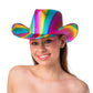 Adults Texan Cowboy Hat Metallic Rainbow Colours | Why Not Shop