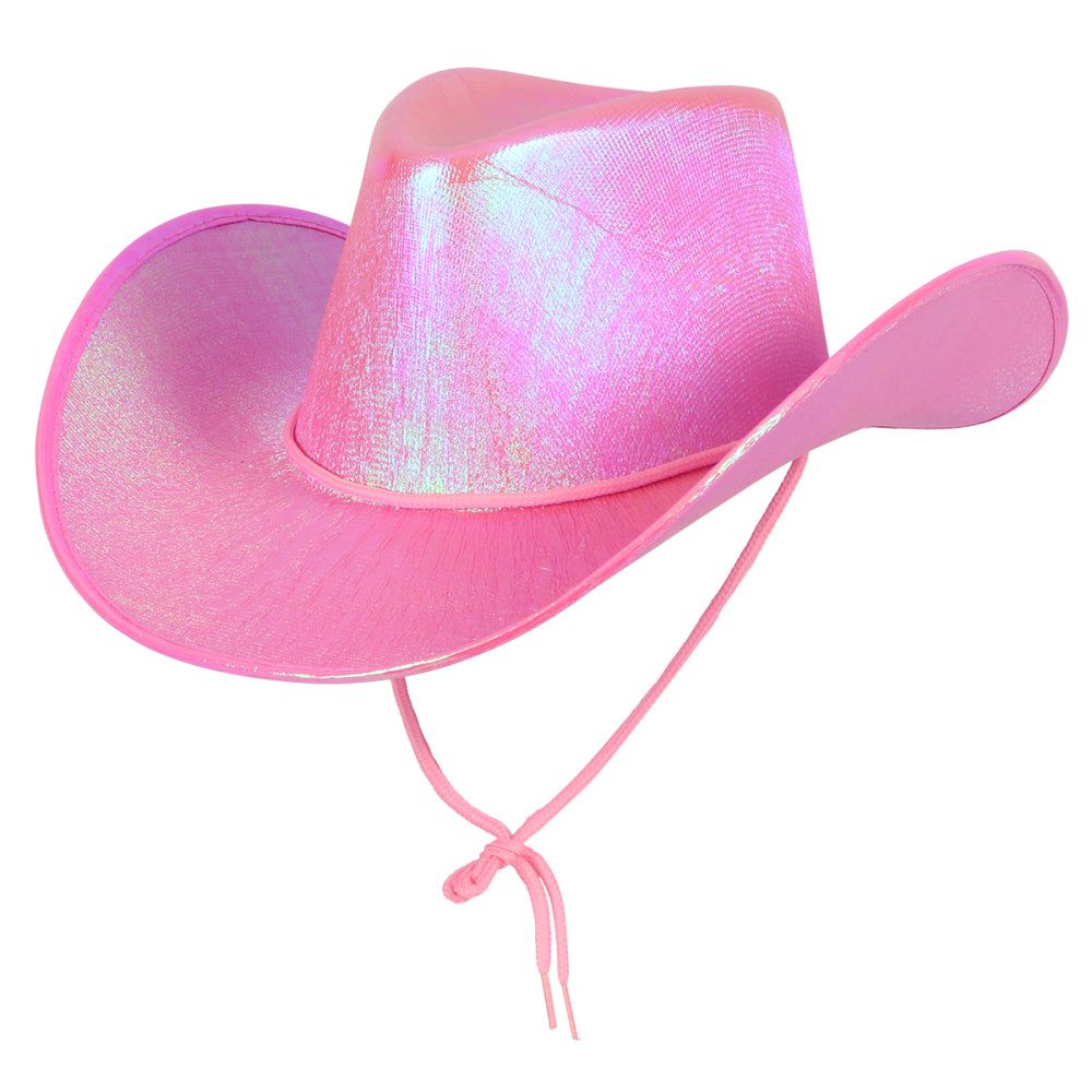 Adults Texan Cowgirl Hats Pink Iridescent | Why Not Shop