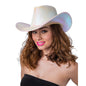 Adults Texan Cowgirl Hats White Iridescent | Why Not Shop