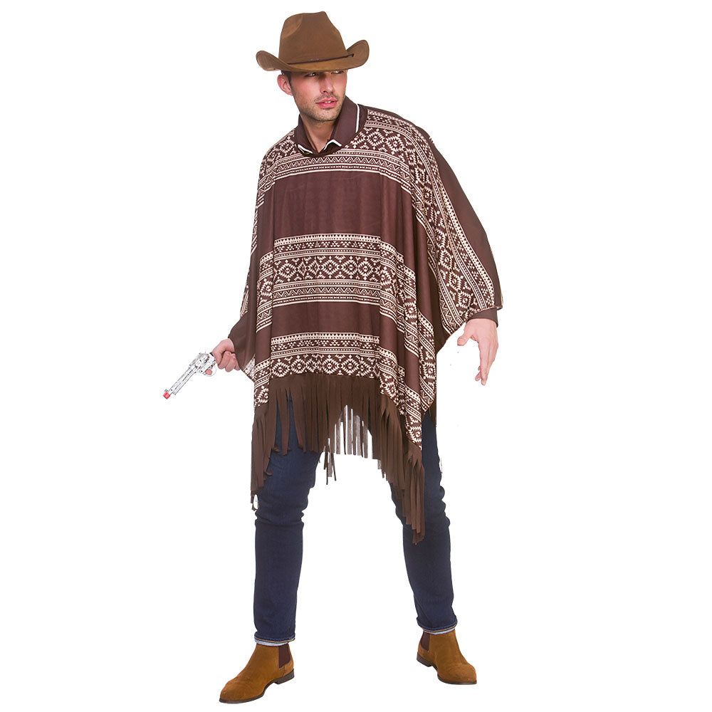 Adults Western Cowboy Ponchos Brown And White | Merthyr Tydfil | Why Not Shop Online