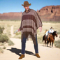 Adults Western Cowboy Ponchos Brown And White | Merthyr Tydfil | Why Not Shop Online