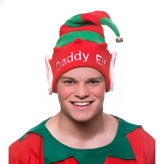 Adults Daddy Elf Hat Red And Green | Why Not Shop