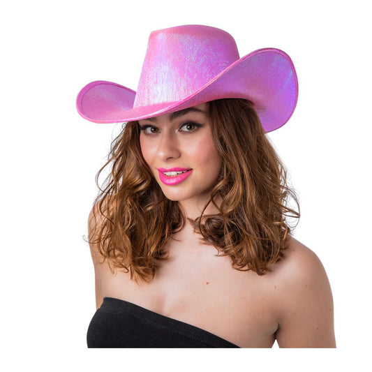 Adults Texan Cowgirl Hats Pink Iridescent | Merthyr Tydfil | Why Not Shop Online