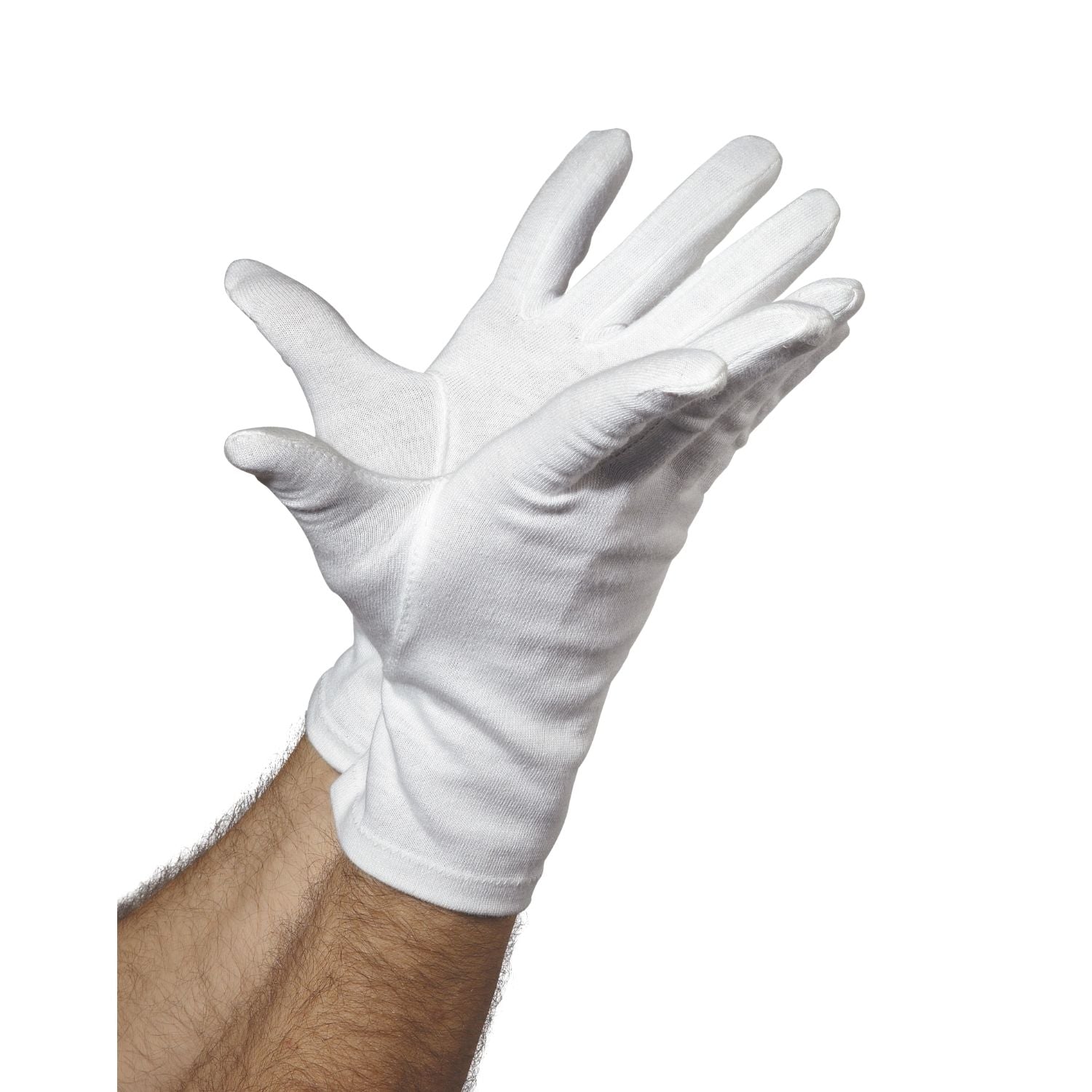 Adults White Short Fancy Dress Polyester Gloves | Why Not Shop