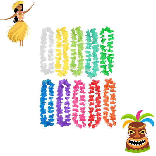 Assorted Colours Hula Lei with Petals - 90cm | Why Not Shop