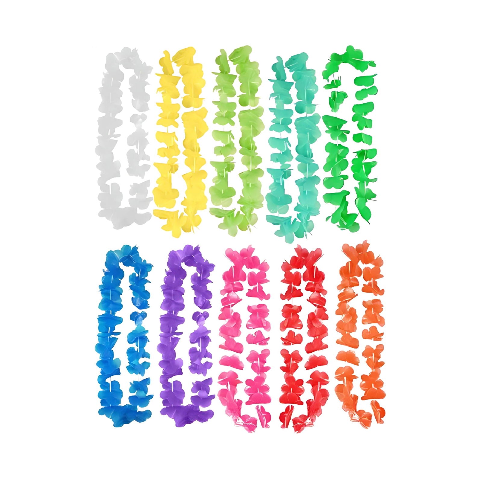 Assorted Colours Hula Lei with Petals - 90cm | Why Not Shop