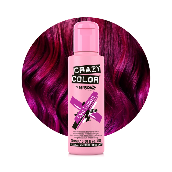 Crazy Color Cyclamen Semi-Permanent Hair Dye 100ml