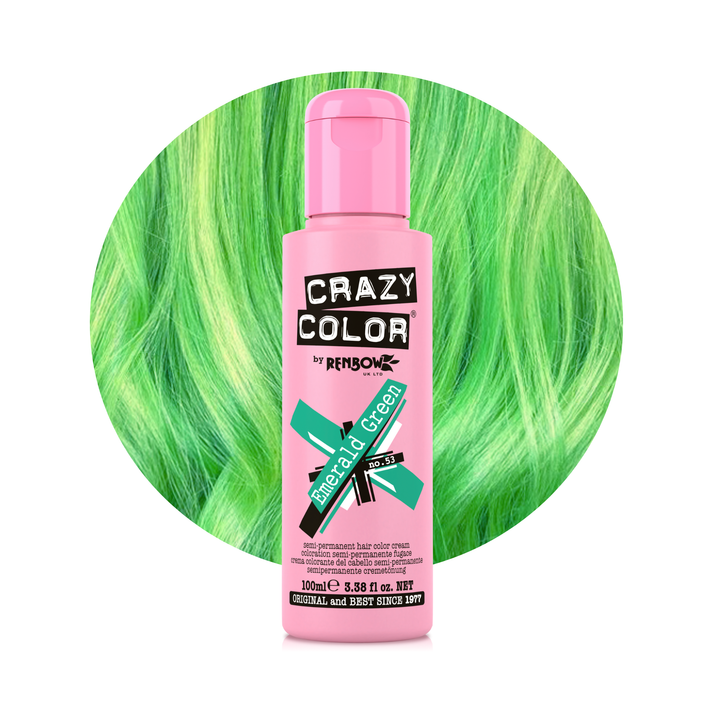 Crazy Color Semi Permanent Hair Dye - Emerald Green Number 53 100ml | Merthyr Tydfil | Why Not Shop Online