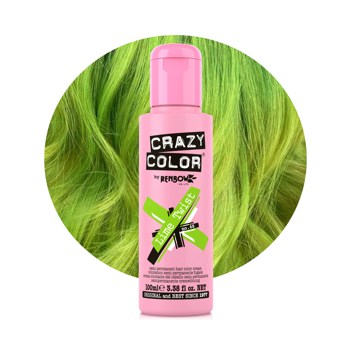 Crazy Color Lime Twist Semi-Permanent Hair Dye 100ml