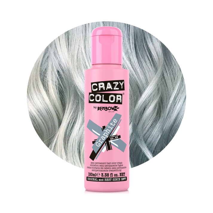 Crazy Color Semi-Permanent Hair Dye Graphite 100ml