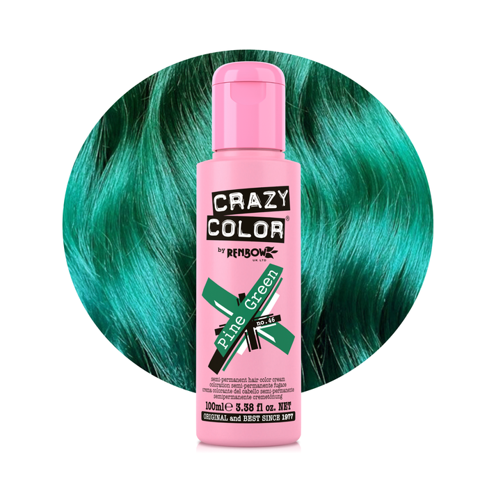 Crazy Color Pine Green Semi-Permanent Hair Dye 100ml