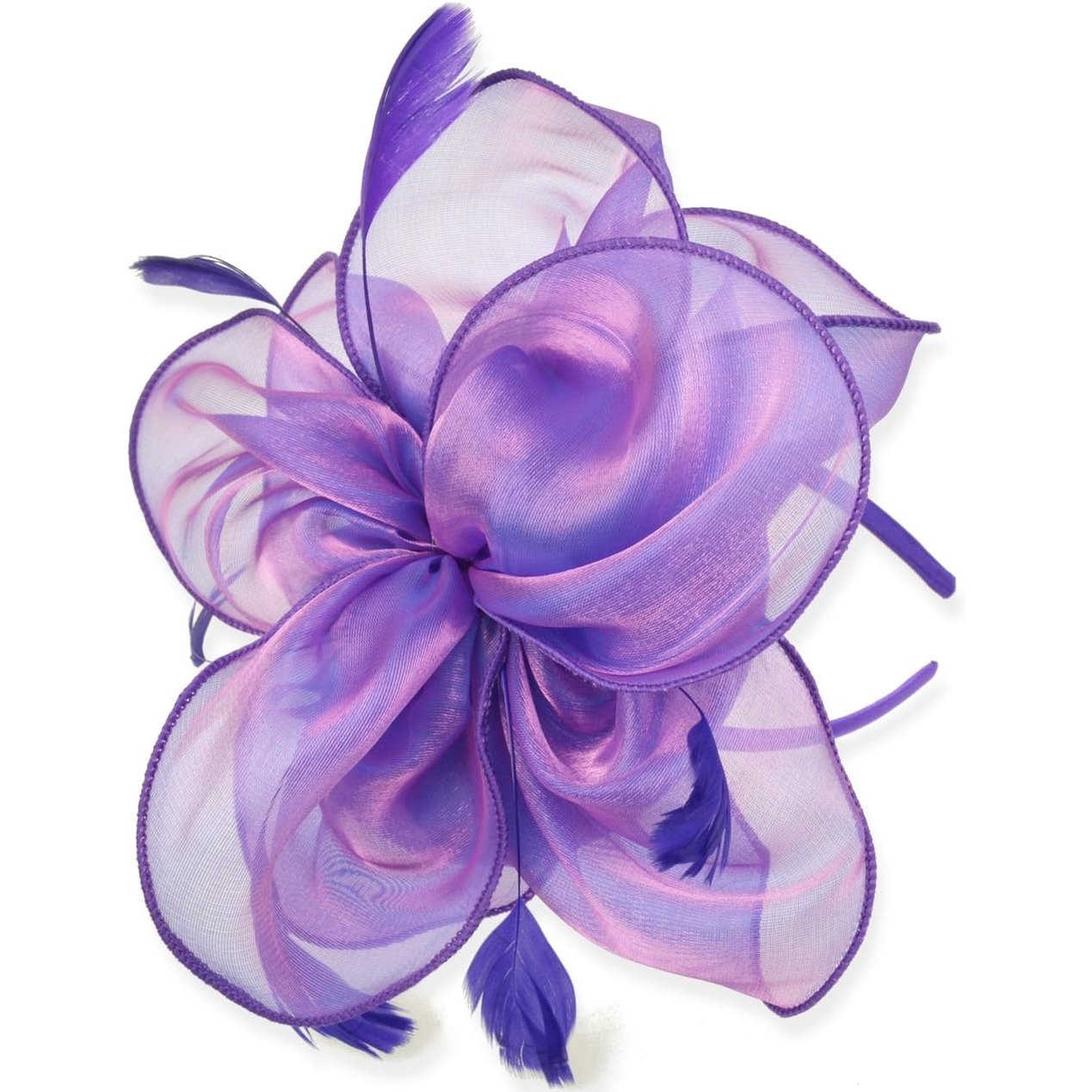 Womens Purple Fascinator With Feathers on a Headband and a Clip | Merthyr Tydfil | Why Not Shop Online