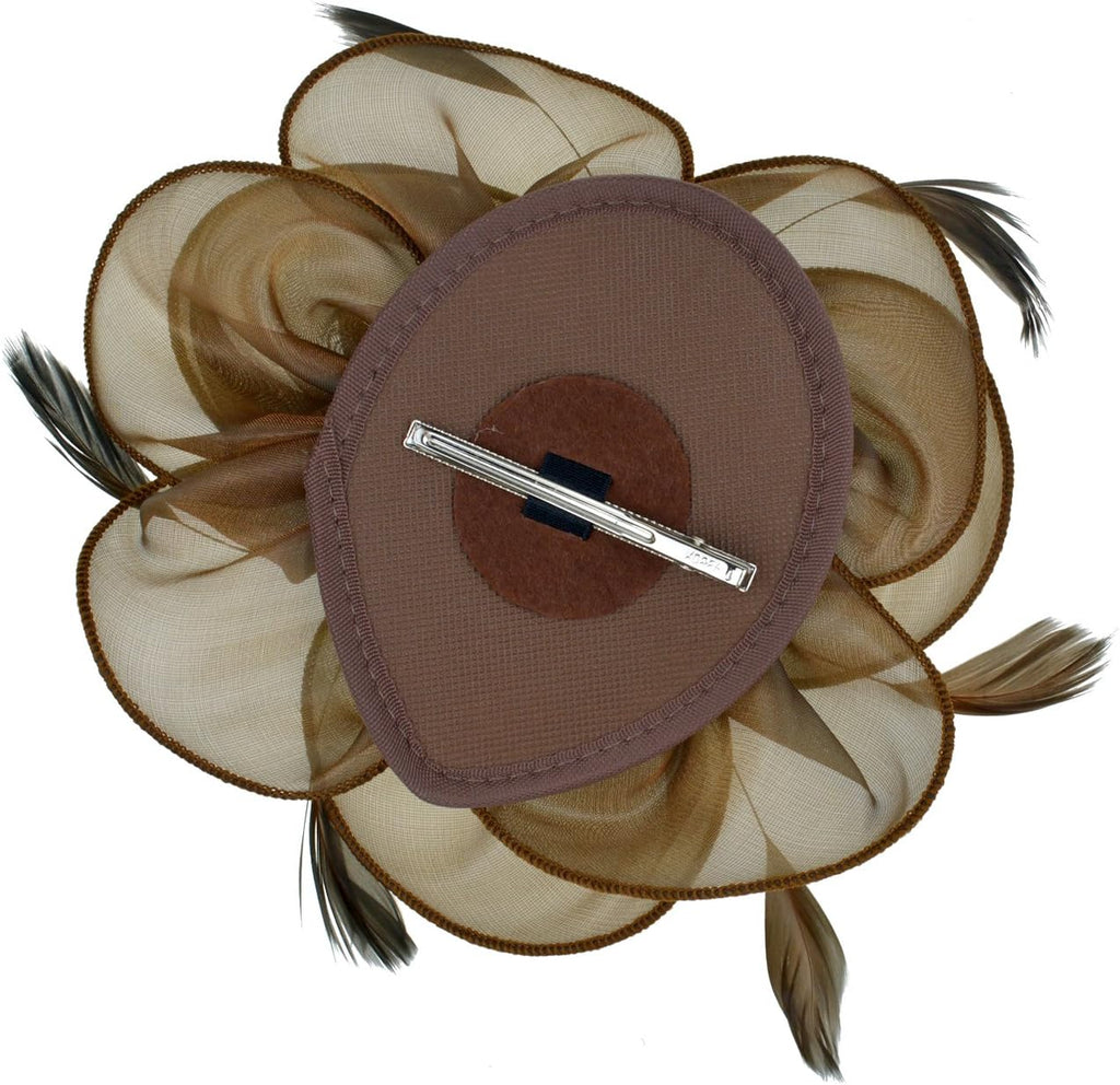 Womens Brown Fascinator With Feathers on a Headband and a Clip | Merthyr Tydfil | Why Not Shop Online
