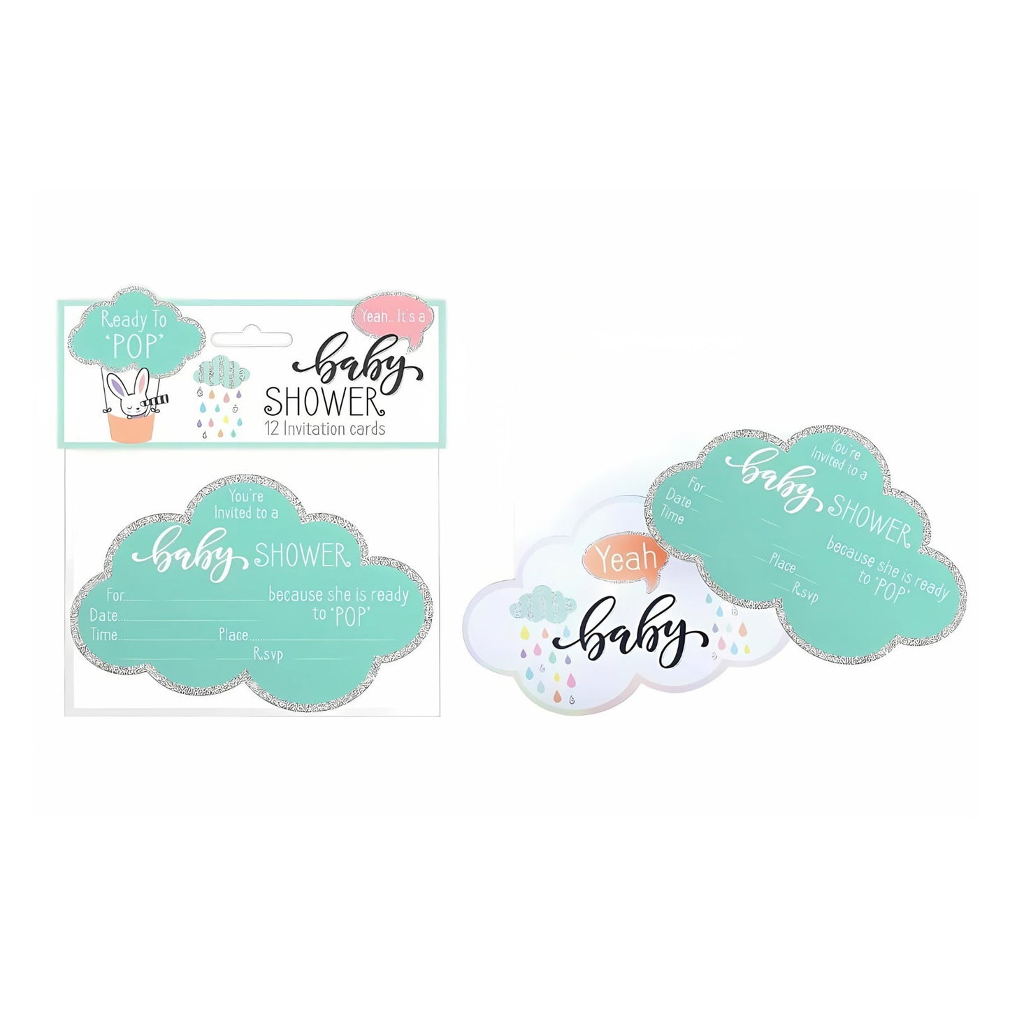 Baby Shower Invitations "She's Ready To Pop" Pack of 12 | Merthyr Tydfil | Why Not Shop Online