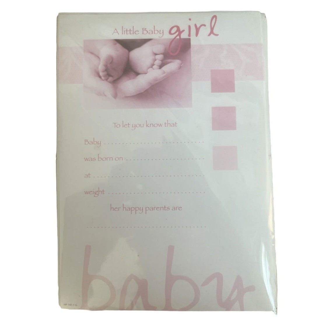 Babys Birth Announcement 20 Sheets & Envelopes | Why Not Shop