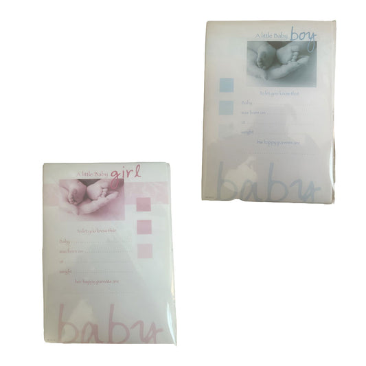 Babys Birth Announcement 20 Sheets & Envelopes | Why Not Shop