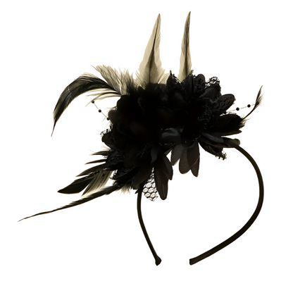 Black Faux Feather Fascinator On A Cocktail Hair Band | Merthyr Tydfil | Why Not Shop Online