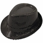 Black Sequin Trilby Hats - Why Not Shop
