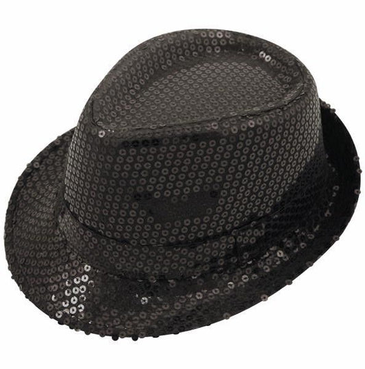 Black Sequin Trilby Hats | Why Not Shop