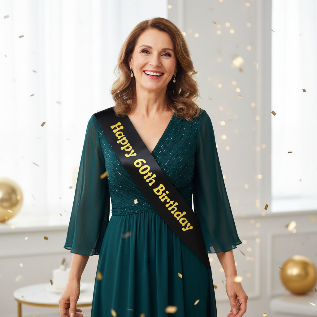 Black And Gold 60th Birthday Sash | Merthyr Tydfil | Why Not Shop Online