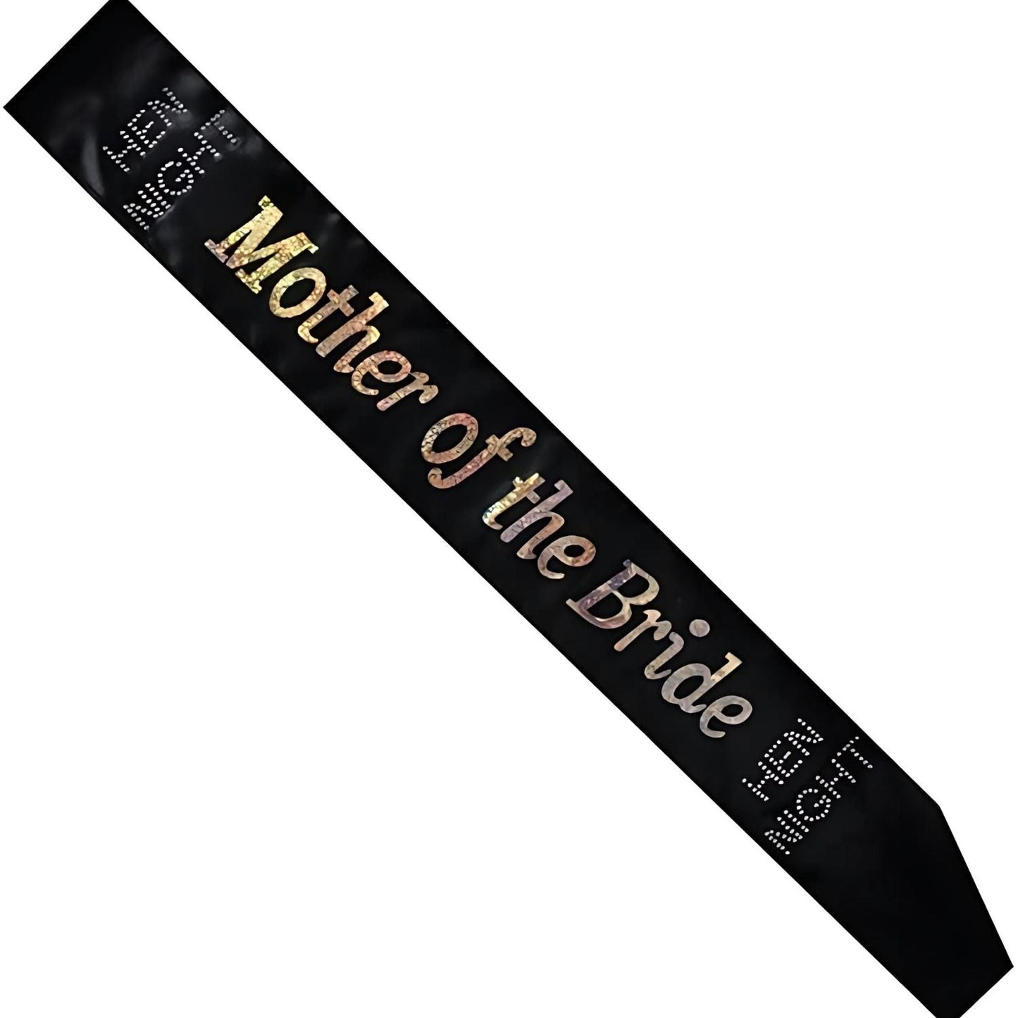 Black Satin And Diamante Mother of The Bride Sashes | Why Not Shop