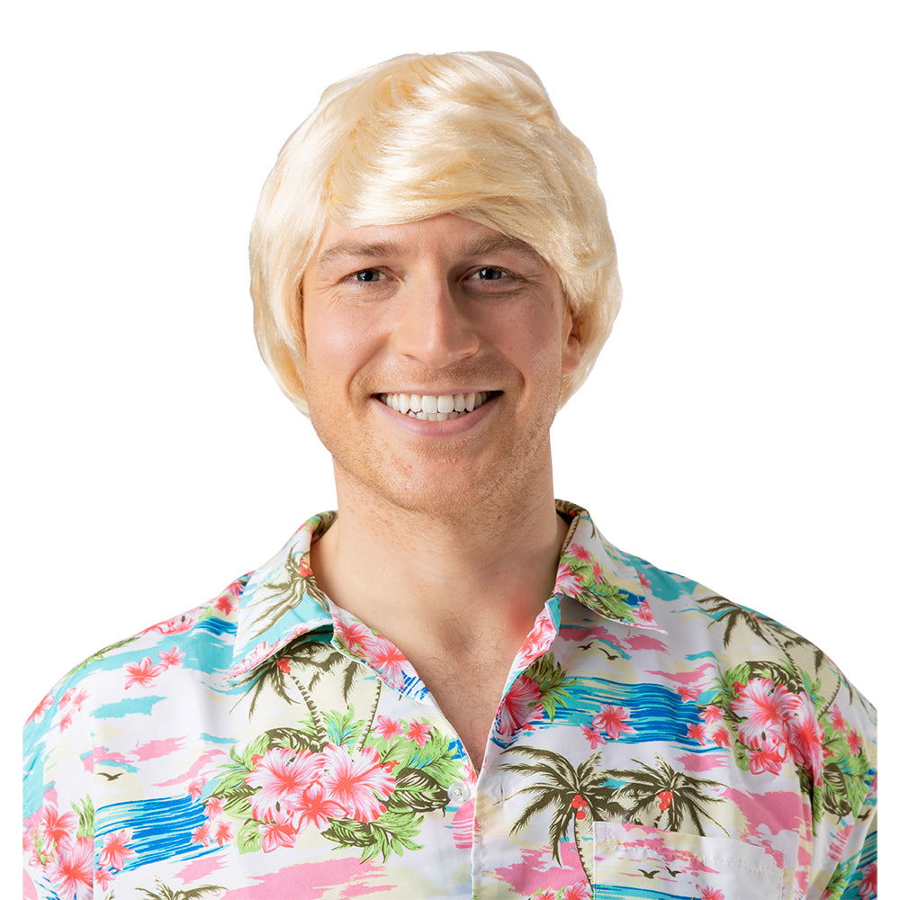 Blonde Mens Cool Guy Fancy Dress Costume Wig - Blonde Blonde One Size | Merthyr Tydfil | Why Not Shop Online