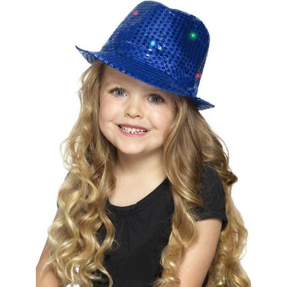 Blue Light Up Sequin Flashing Trilby Hat | Merthyr Tydfil | Why Not Shop Online
