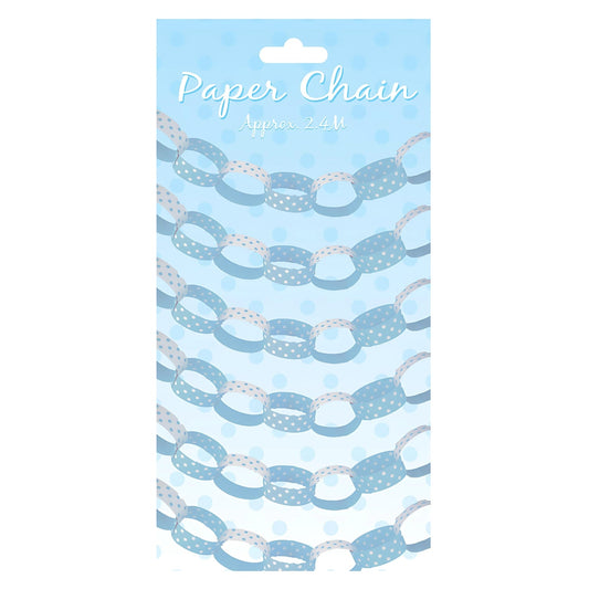 Blue Polka Dot Paper Chain Decoration 2.4M | Why Not Shop