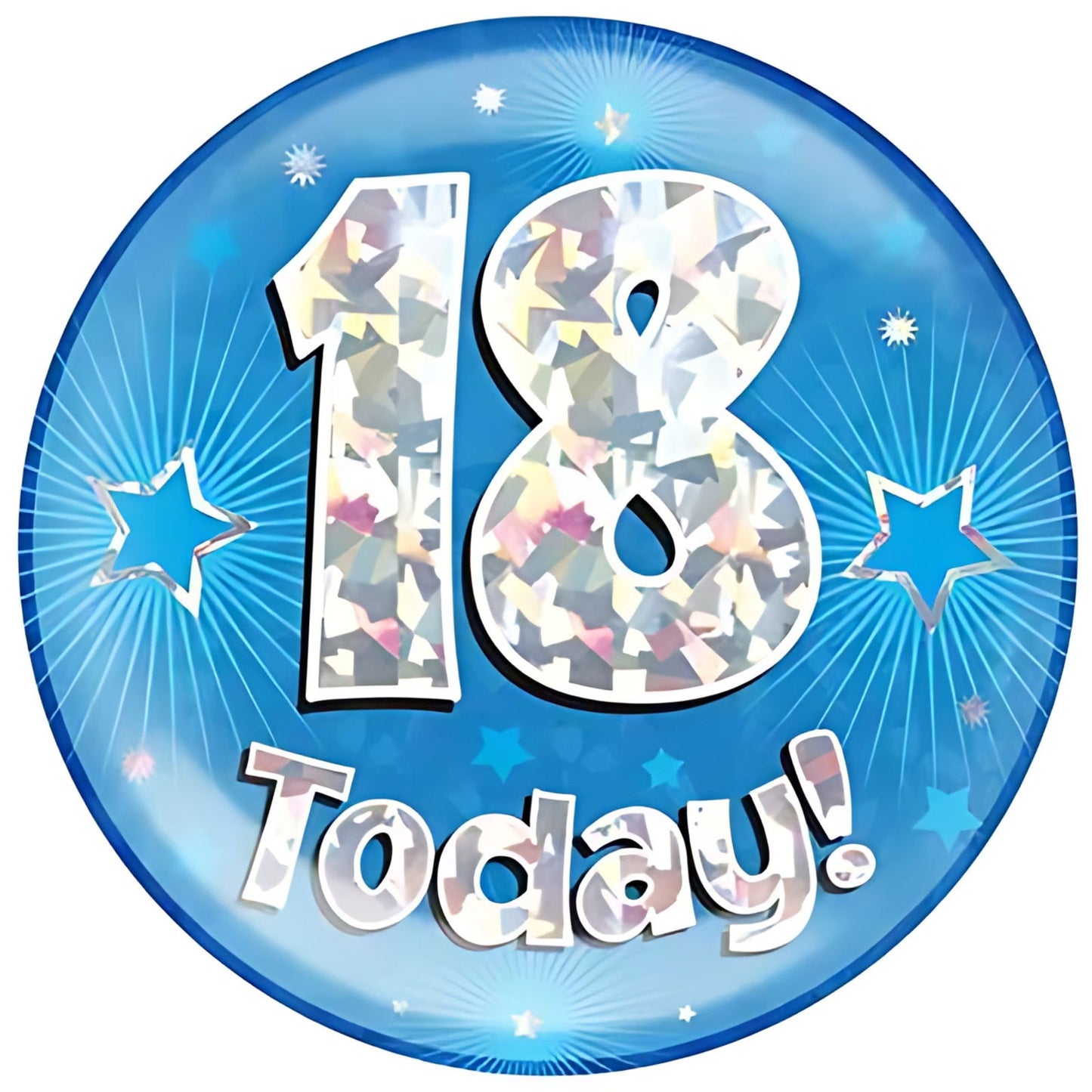 Blue 18th Birthday Jumbo Birthday Badges 6 Inches | Merthyr Tydfil | Why Not Shop Online