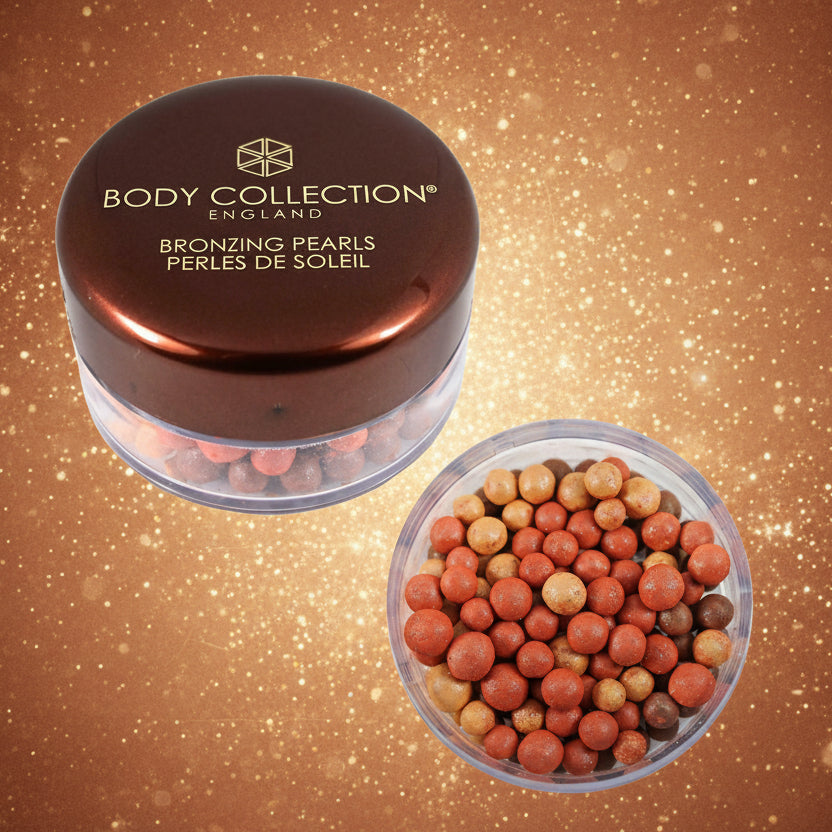 Body Collection bronzing pearls with a brown container