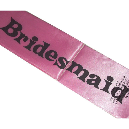 Bridesmaid Hen Party Sash With Pink And Black Writing | Why Not Shop