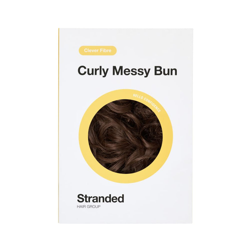 Heat Resistant Curly Messy Hair Bun Medium Warm Brown - 6 Daylillies